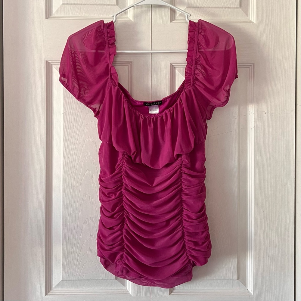 Venus Ruched Puff Sleeve Blouse